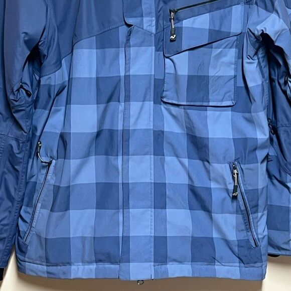 Nordica Italy Mens Blue Check Alpine Waterproof Ski Jacket Sz S/M Runs Large - Picture 7 of 11